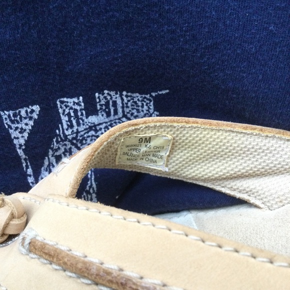 Sperry Top-Sider Tan Leather Seabrook Flip Flop Sandal Size 9 - Picture 6 of 8